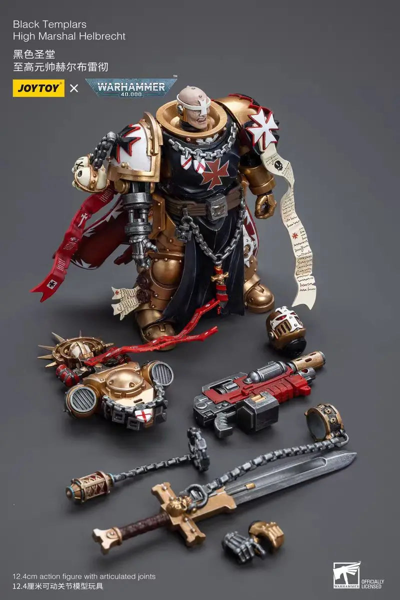 【JOYTOY】Warhammer 40K Black Templars High Marshal Helbrecht 1/18 Action Figure Toys