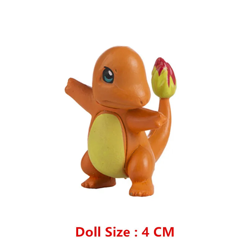 3-7 Cm PokemonCartoons Anime Figure Pikachu Mew Snorlax Charmander Cosplay Collection Pet Pocket Monster Action Model Toy Gifts