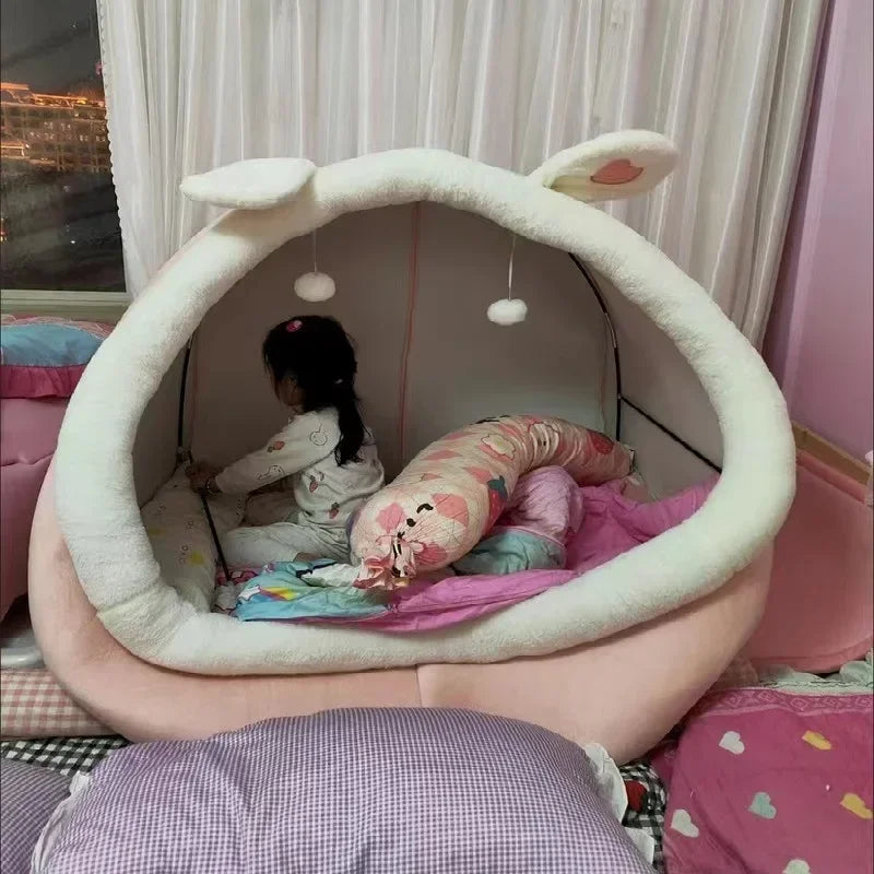 Hot selling-Human cat nest oversized children lazy sofa bed game tent nest birthday gift cartoon plush sleeping bag-high quality