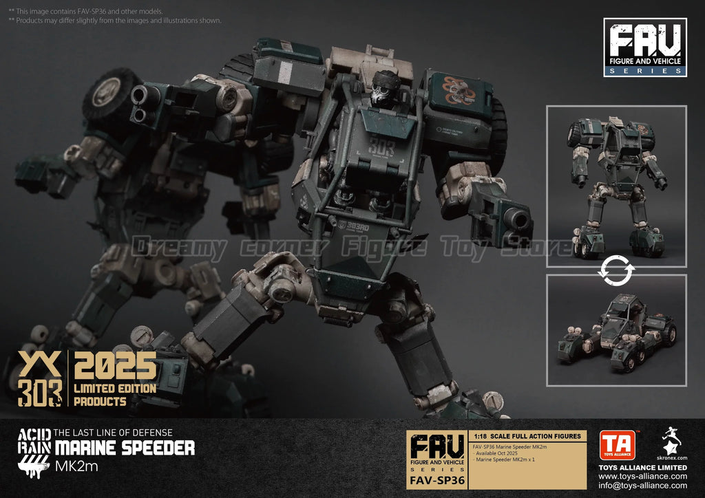 【In Stock】Original Original Acid Rain War WF2025 FAV-SP36 Marine Speeder MK2m 1/18 Action Figure Toy Model Collection