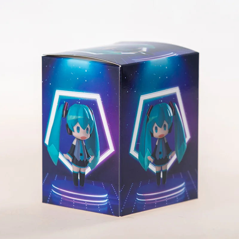 Boxed 2024 New 10CM Anime Hatsune Miku kawaii Q version figure PVC Model toys doll Decoration collection ornaments gifts