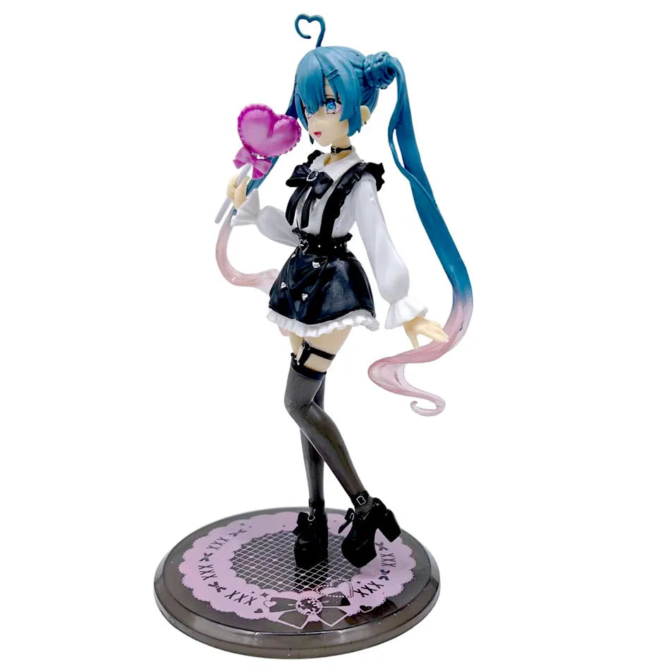 20CM Anime Hatsune Miku X Cinnamoroll Figure Anime Peripheral Collectible Models Decorative Decorations Children Kawaii Gift