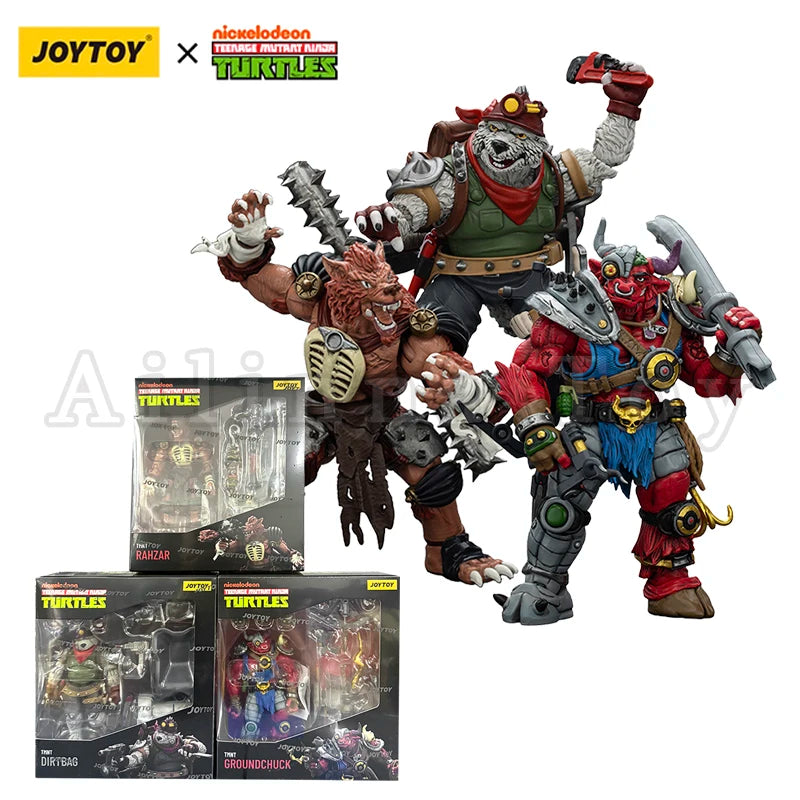 JOYTOY 1/18 Action Figure Turtles-Dirtbag Groundchuck Rahzar Anime Toy