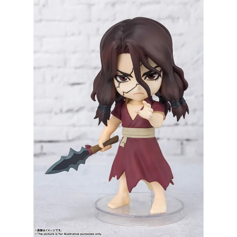 Bandai Original Figuarts MINI Tsukasa Shishio Q Version Assembly Model kit Action Figure Toys For Kids Collectibles Gift