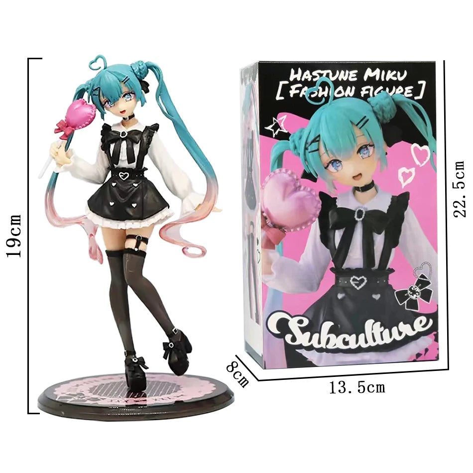 In Stock Hatsune Miku Anime Figure Fashion Subclture Miku Action Figure Christmas Gift PVC Collection Model Kawaii Girl Doll Toy