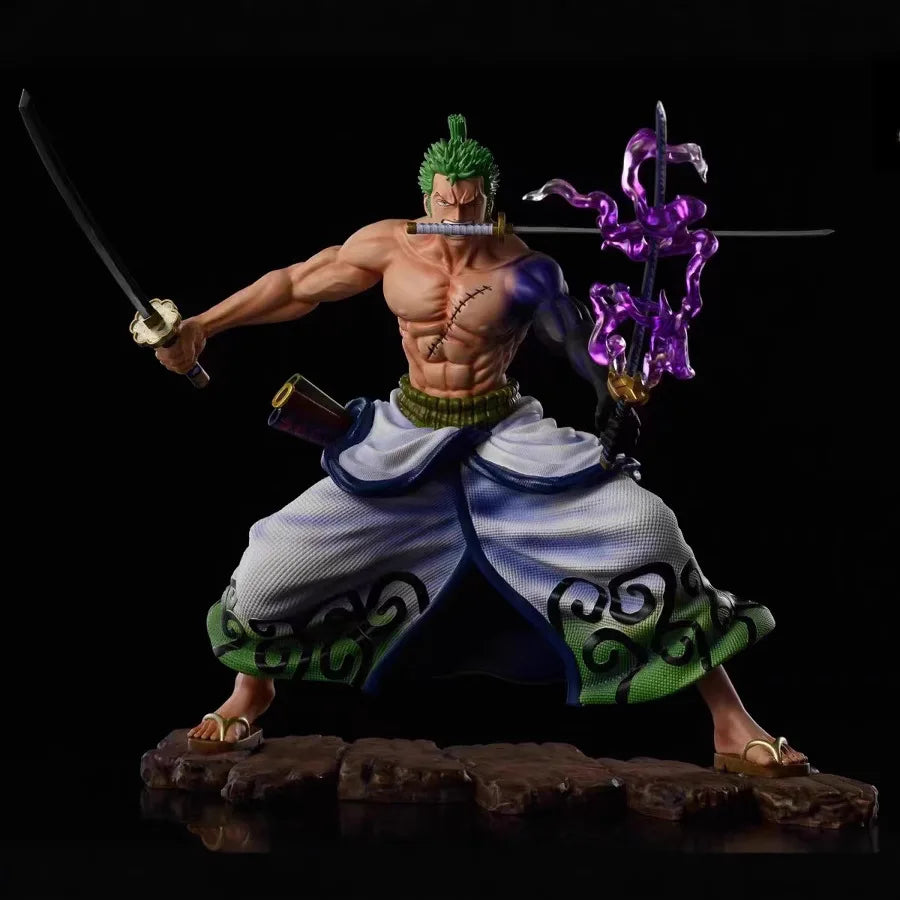 Anime One Piece Roronoa Zoro Anime Actionfigur Modell Geschenke Sammlerfiguren für Kinder