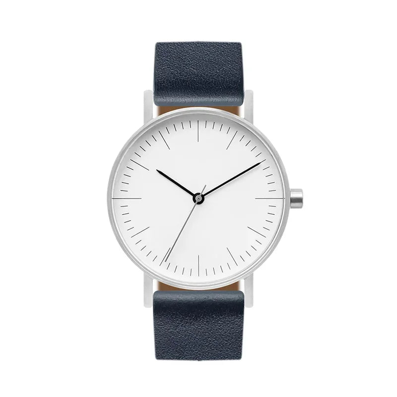 Design Sense Watch B001 Einfaches Retro-Design Stummschaltung Herren- und Damenuhr aus wasserdichtem Edelstahl