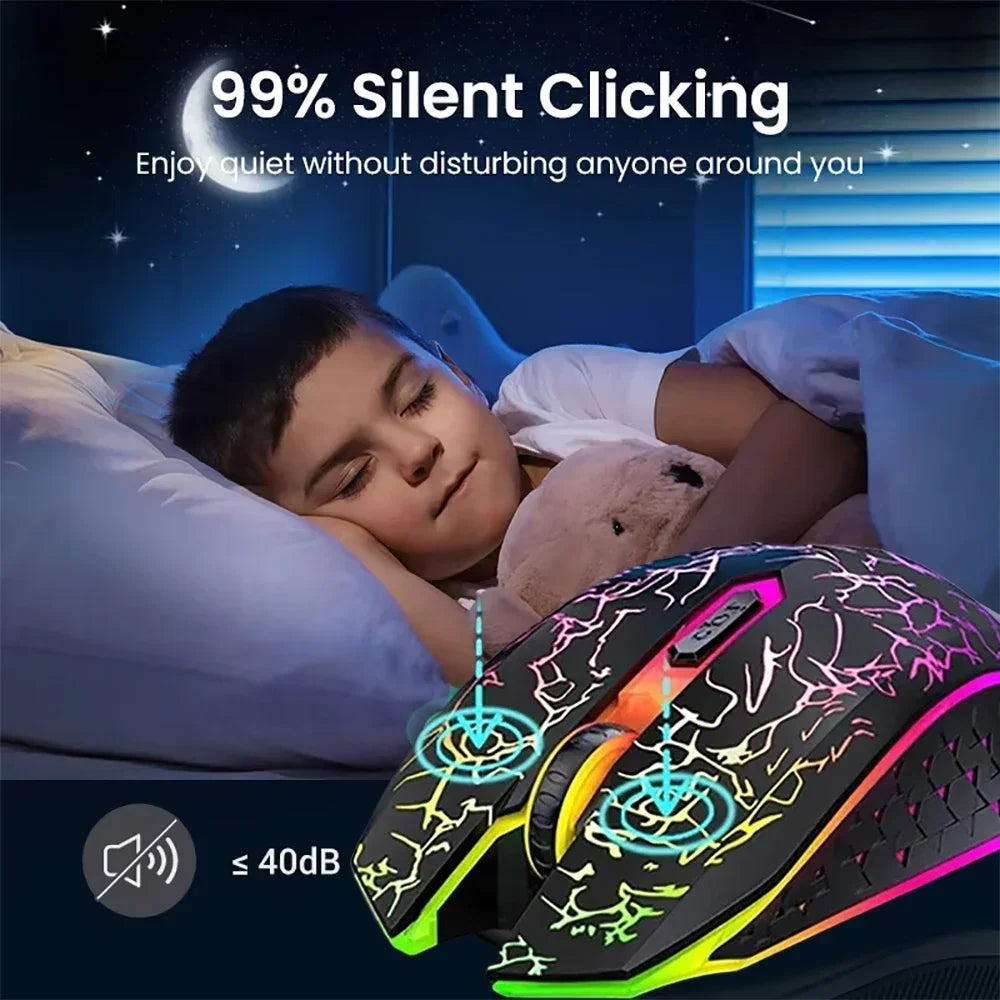 RGB-Farbe 2,4G Drahtlose Maus Bluetooth 5.2 Maus Dual Modus Gaming Maus Wiederaufladbare Stille Mäuse Für PC Laptop Tablet MacBook