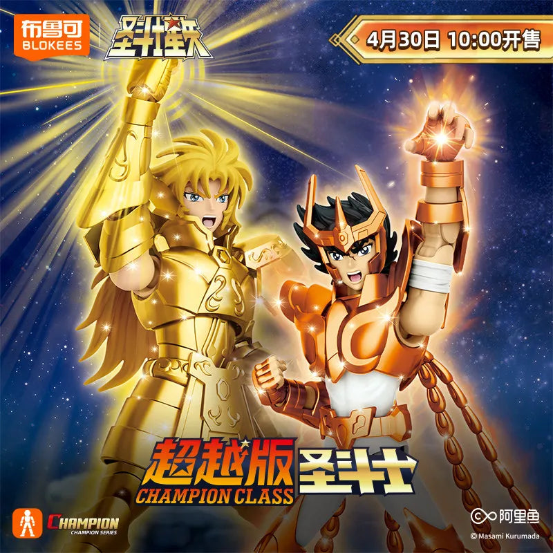 2026 new Genuine Blokees Saint Seiya Toys Phoenix Ikki Action Figure SAGA Golden Saint Assembly Model Kit Champion Class Gifts