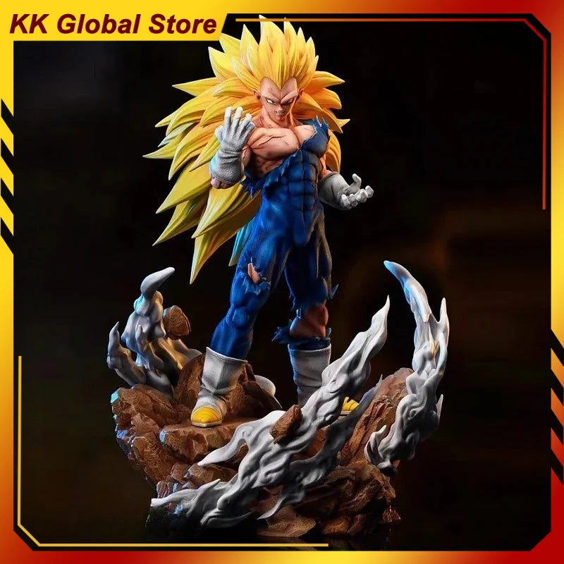 36cm Dragon Ball Anime Figure Son Goku Vegeta IV Figure Super Saiyan 3 Super Big Figures Saiyan  PVC Model Collection Gift Toys