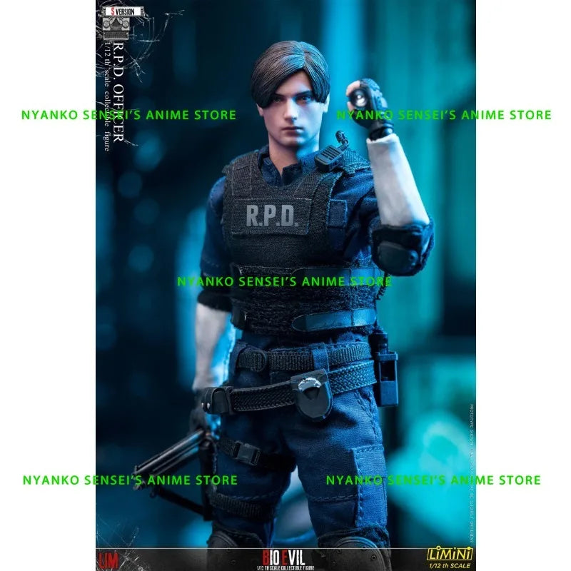 In Stock LimToys Resident Evil Leon S. Kennedy R.P.D. Officer 1/12 Action Figure Anime Model Trendy Toy Desktop Doll Collectible