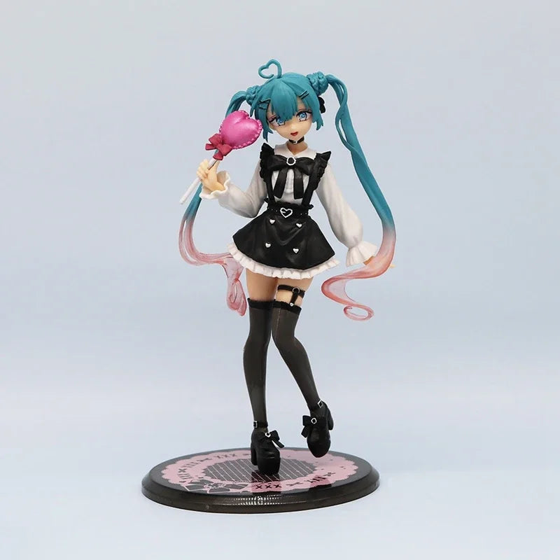 Hatsune Miku Desktop Cute Action Figure 11cm Neko T-Shirt Ver. Anime Figurine Kawaii Girl Model Toy Gift