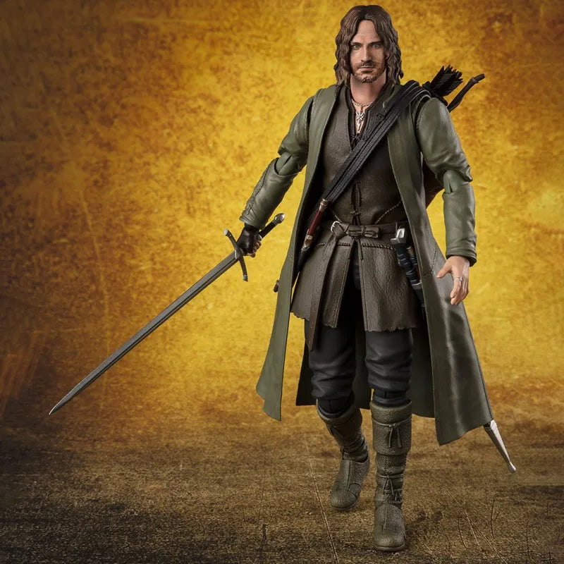 In Stock BANDAI Original S.H.Figuarts THE LORD DF THE RINGS ARAGORN FRODO BAGGINS GOLLUM SHF Action Figure Model Toy Gift forKid