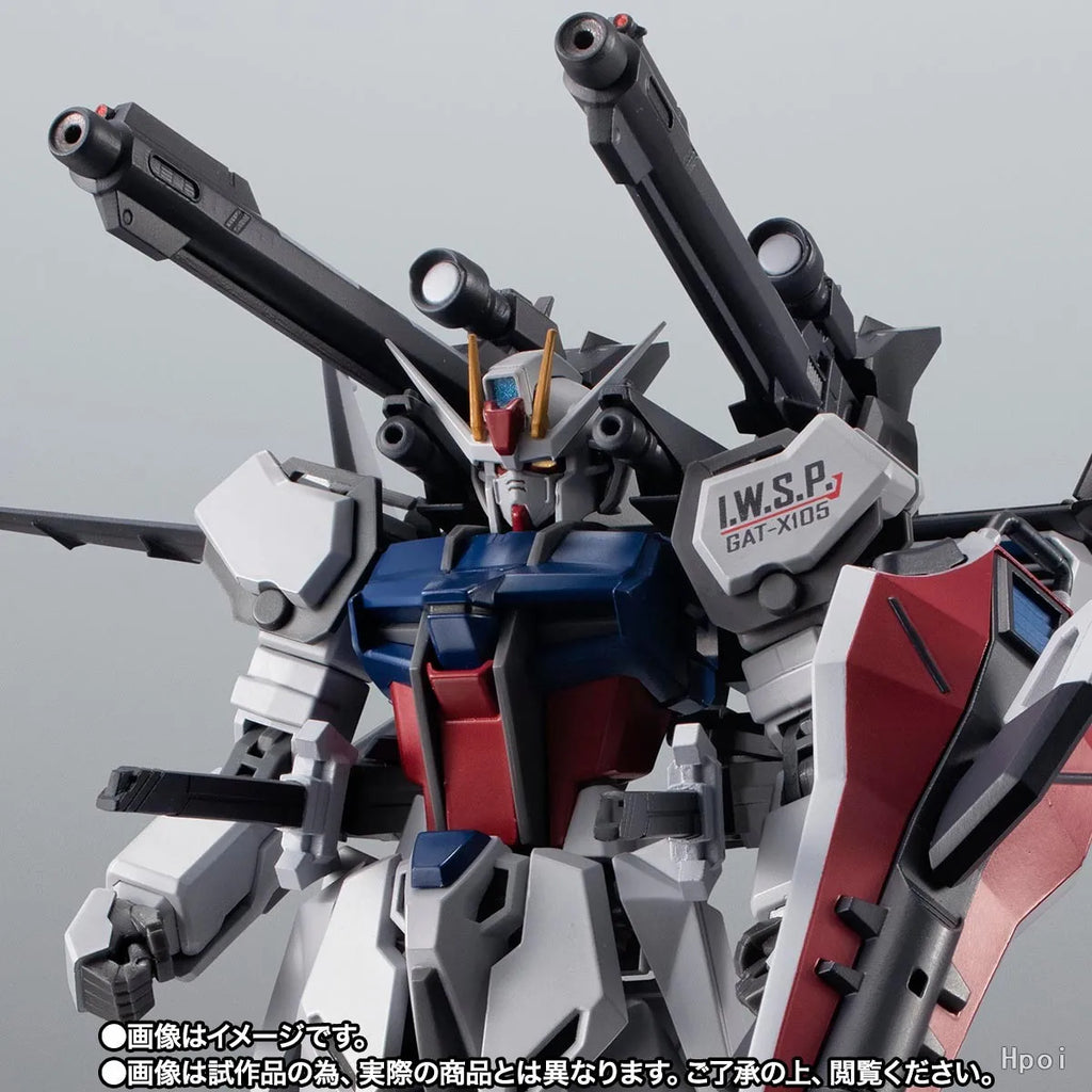 BANDAI Original ROBOT SPIRITS ＜SIDE MS＞GAT-X105 STRIKE GUNDAM＋I.W.S.P. Ver. A.N.I.M.E.Mech Product Figure Toy for Boy Gift