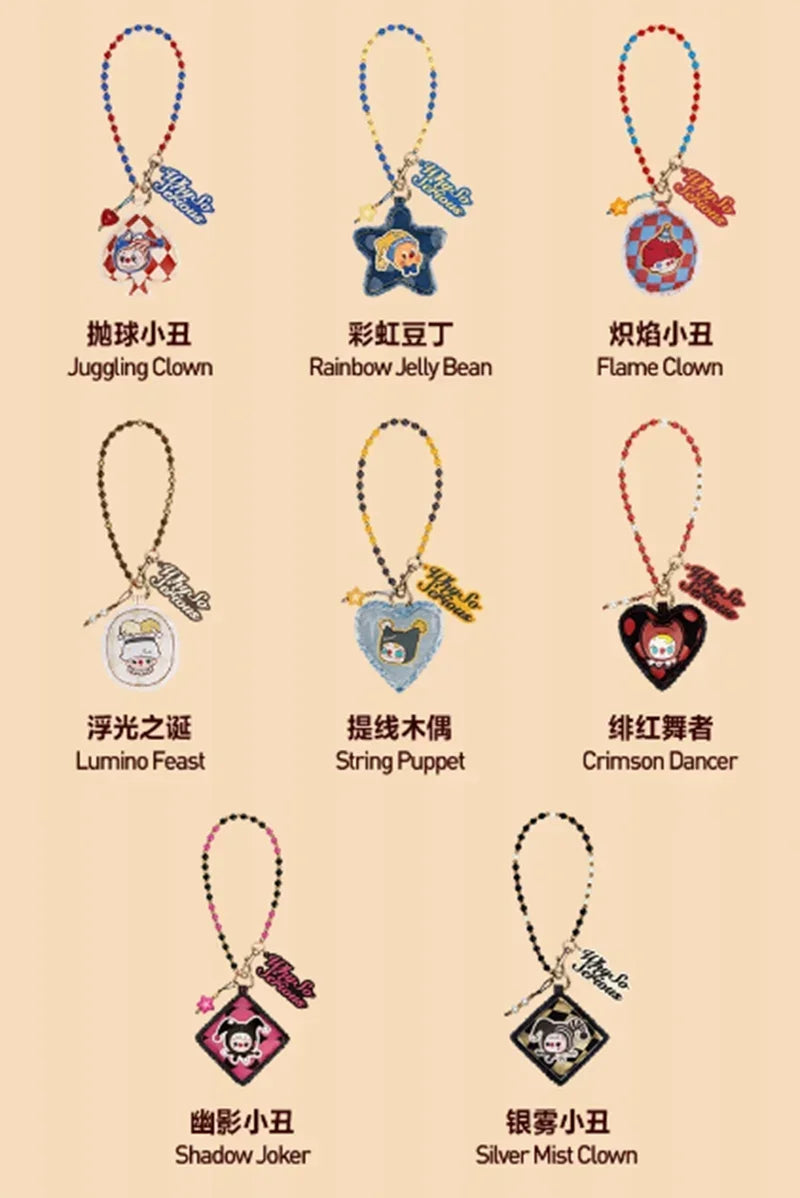 POP MART Why So Serious Series Pendant Blind Box Toys Kawaii Anime Action Figure Surprise Mystery Box Figurines Dolls Kids Gifts
