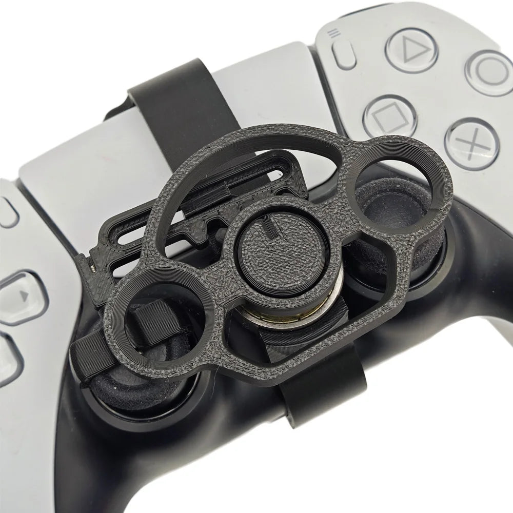 Mini Steering Wheel for PS5 Pro/Slim for PS5 Game Controller Auxiliary Black Replacement 3D Printing Accessories
