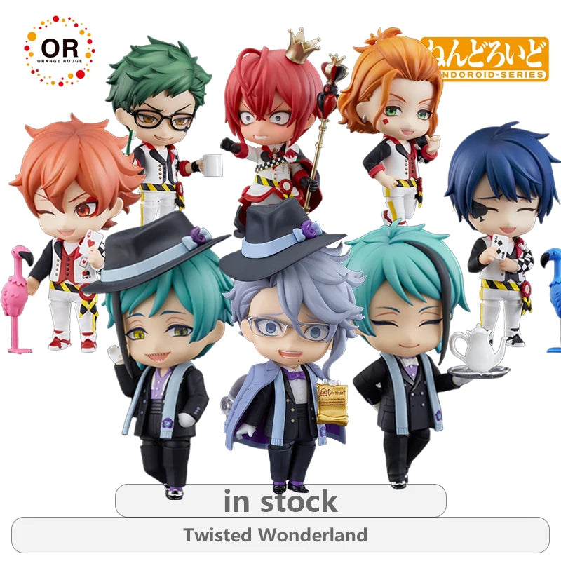 Orange Rouge Original NENDOROID Twisted Wonderland Series 1887 Floyd Leech\1886  Jade Leech Anime Action Figure Model Toys