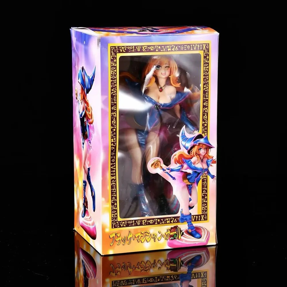 Yu-Gi-Oh! Duel Monsters Ryuukishi Schwarzes Magier-Mädchen Art Works Monsters Anime Figuren PVC Actionfigur Spielzeug Spielmodell Puppe