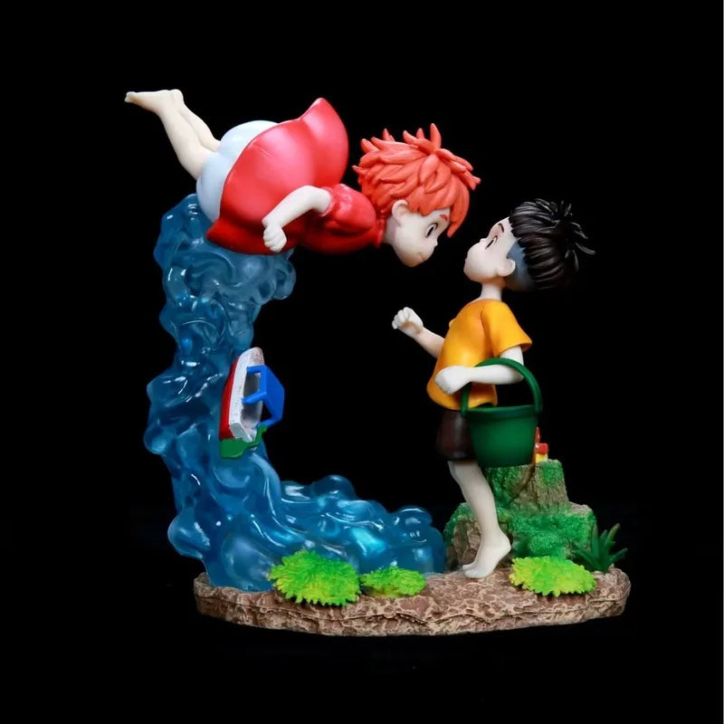 15cm Ponyo On The Cliff Figure Ponyo Sousky Seagal Figure Pvc Gk Statue Anime Action Figurine Model Doll Collection Toy Kid Gift