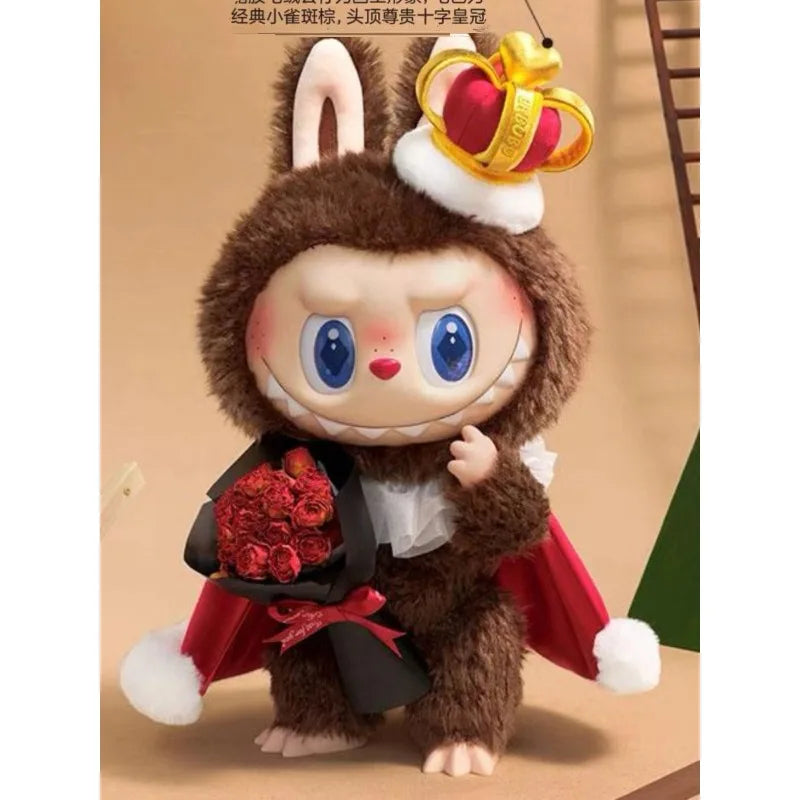 Original Pop Mart LABUBU König und Königin Schachabenteuer Vinyl Plüsch Hängekarte Anhänger Puppe oder Actionfigur Serie Geschenke