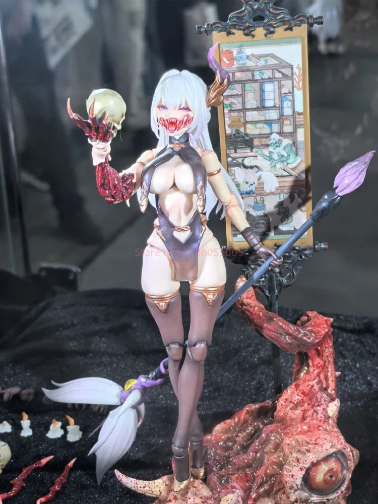 In Stock Genuine Eiifox Bearpanda Chinese Mytholoclcal Series First Wave Painted Skin‌ 1/12 Action Model Succubus Figure Toy