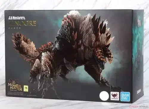 In Stock Bandai Genuino Shm Monster Hunter Mizutsune Nargacuga Ray Wolf Action Figures Anime Model Collection Child Toys