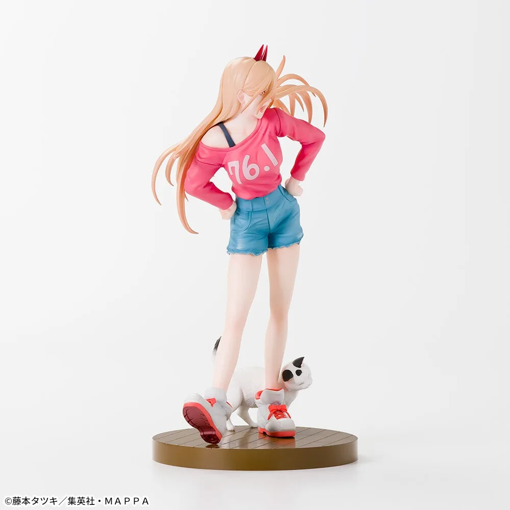 In Stock SEGA Original Genuine Chainsaw Man Nyaako Power Luminasta 22cm Anime Girl Collections Model Toy Figures Birthday Gift