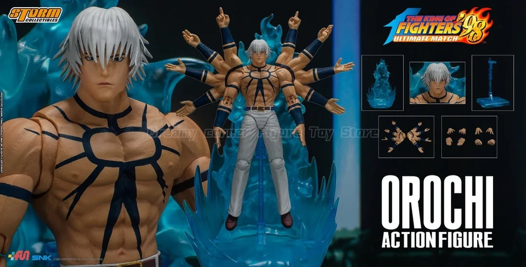 【In Stock】Original STORM TOYS SKKF04 YL BK THE KING OF FIGHTERS '98 Orochi 1/12 Action Figure Ornament Model Collection