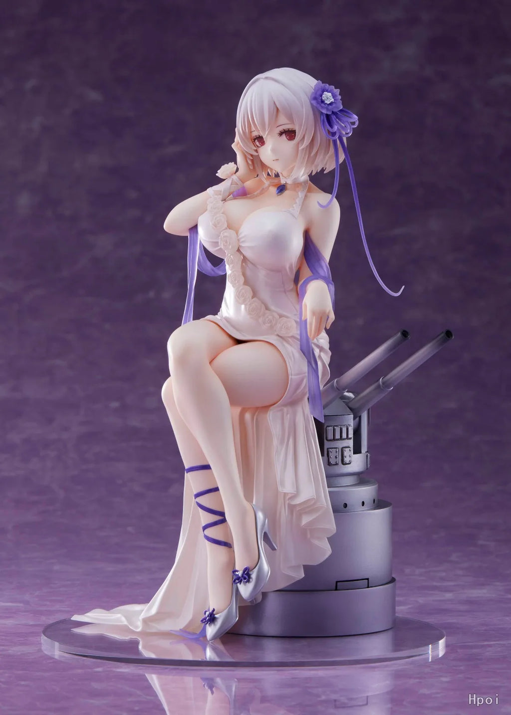 22CM Anime Game Azur Lane Sirius Dream Tech 1/7 White Rose Ver Sitting Model Toy Doll Ornaments Aciton Figure PVC