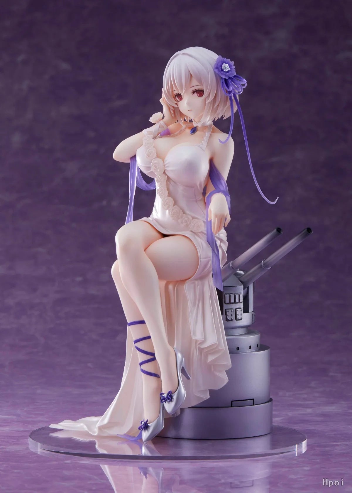 22CM Anime Game Azur Lane Sirius Dream Tech 1/7 White Rose Ver Sitting Model Toy Doll Ornaments Aciton Figure PVC