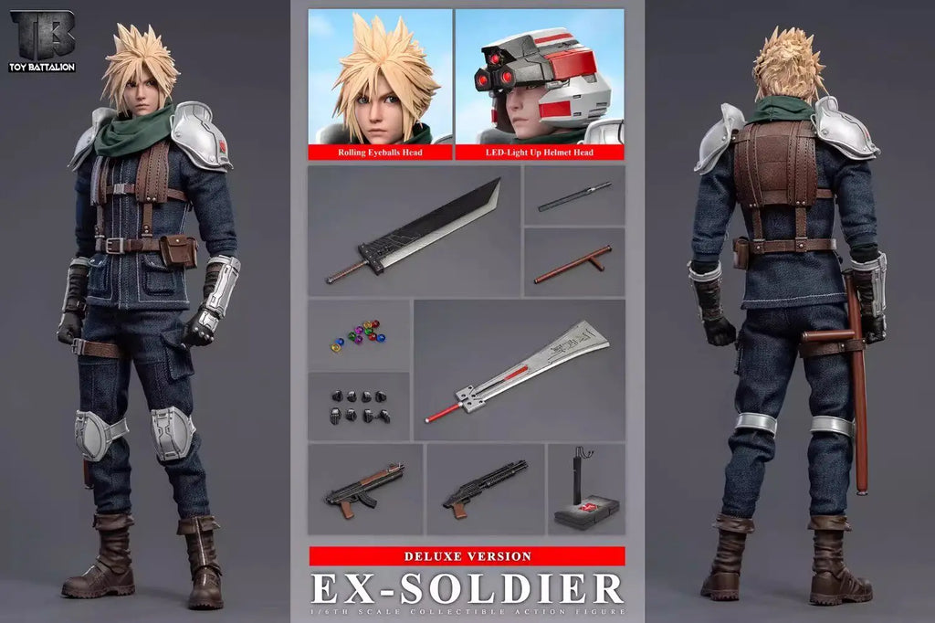 In Stock Original TOYS BATTALION TB025AB Cloud Strife Movable Model Toys EX-SOLDIER 1/6TH SCALE CILLECTIBLE ACTION FIGURE