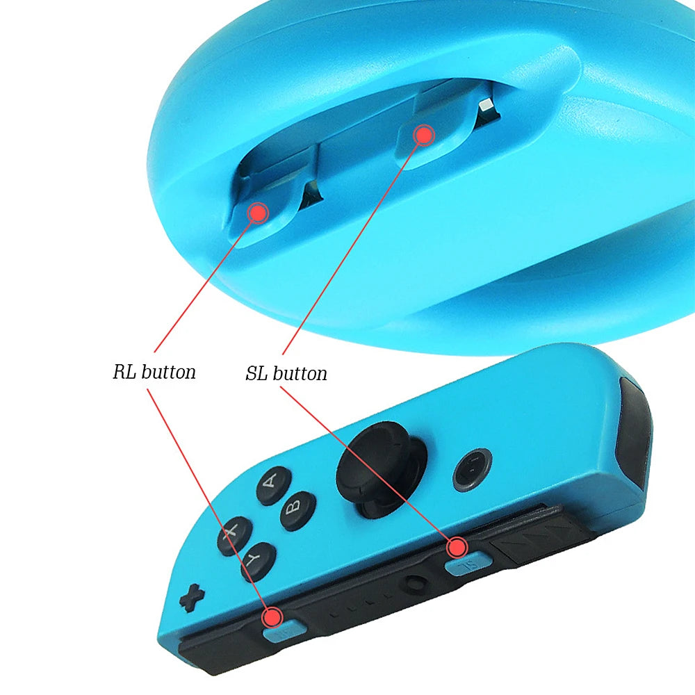 2Pcs Left Right Game Steering Wheel Controller Handle Holder Grip JoyCon Controller Gamepad For Nintendo Switch OLED NS