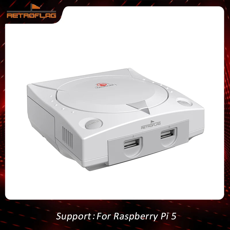 Retroflag RF Dream Case with Cooling Fan Functional Switch for RaspberryPi 5, SD Card Slot, USB, LAN and Improved HDMI Ports
