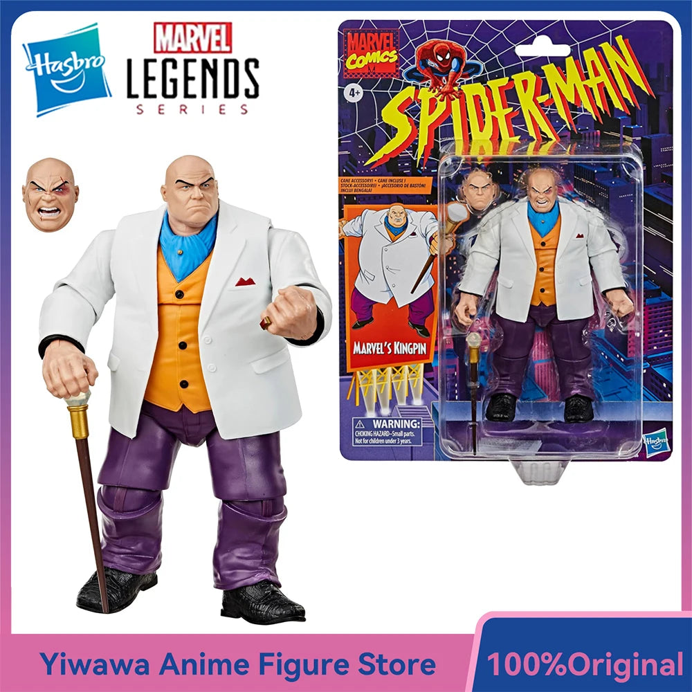 [In-Stock] Hasbro Marvel Legends Series Kingpin (Spider-Man) 15cm Vintage Cardback Collectible Action Figure Model Ornament Toys