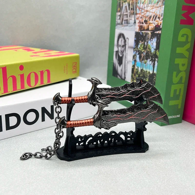 13cm God of War Game Replica Blades of Chaos Metal Weapon Model Kratos Action Figure Accessory Collectible Decoration Gift Toys