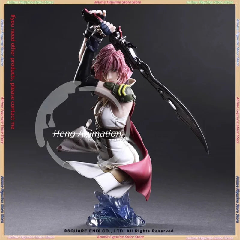 【Yi Man】Genuine Play Arts Kai Pa Kai FF13 Lightning Bust Statue Figure Toy