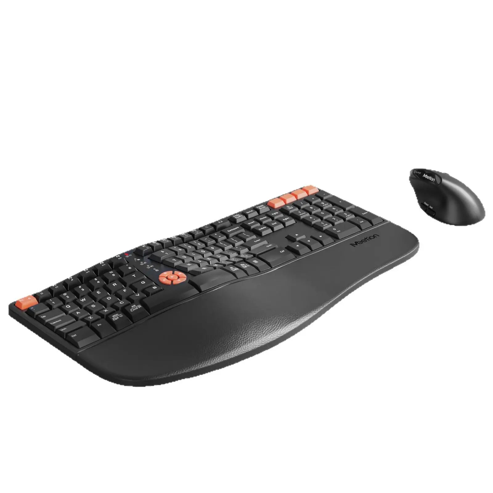 Premium Ergonomic Dual Mode Keyboard Mouse Combo | 2.4G+Bluetooth Rechargeable | Wrist Rest & Multimedia Keys | 3 Colors