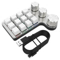 Mini-Bluetooth-Programmiermakro, benutzerdefinierte 3-Knopf-Tastatur, RGB, 12 Tasten, Kopieren und Einfügen, Photoshop, Gaming-Tastatur, mechanisches Hotswap-Makropad