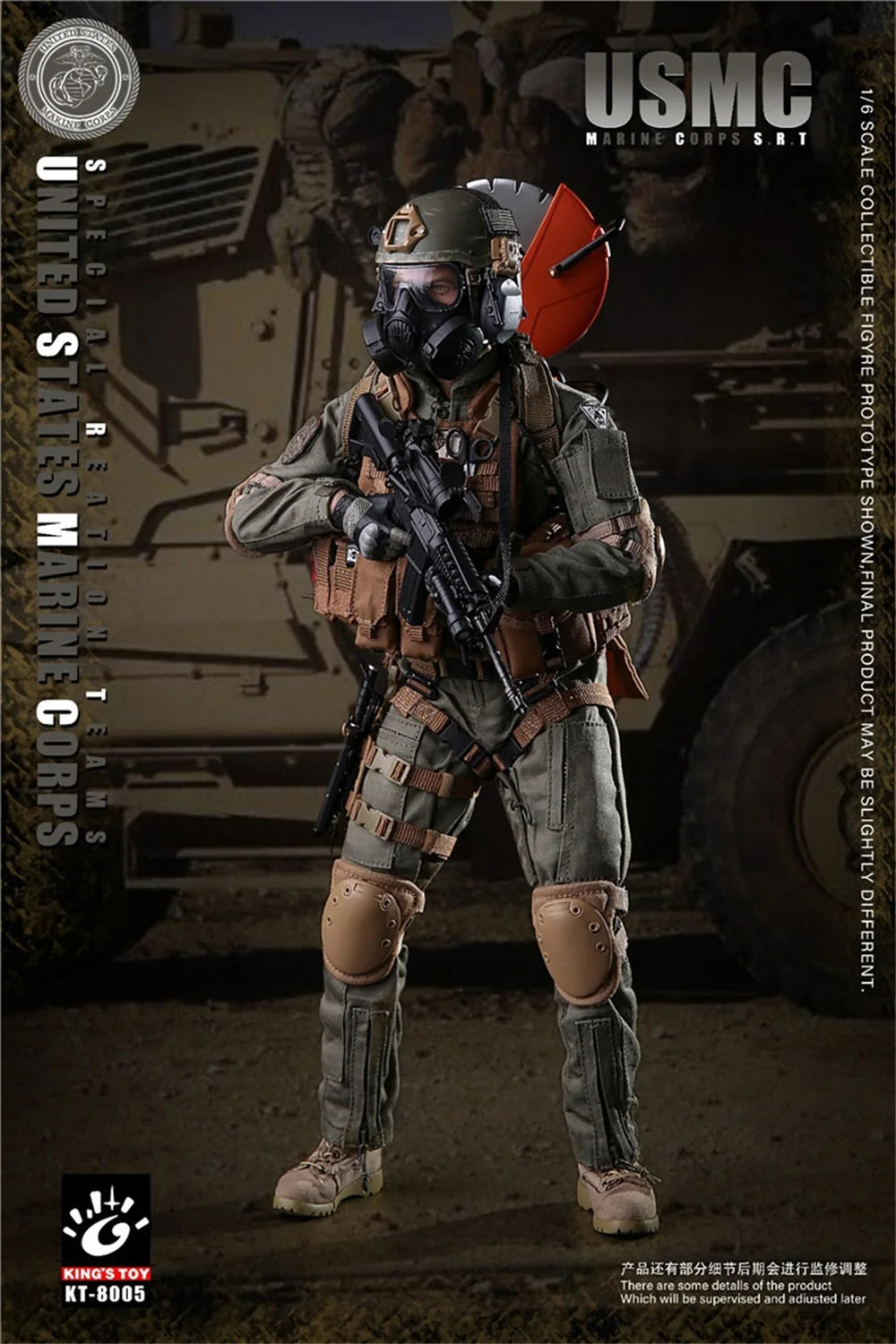 1/6 KING'S TOY KT-8005 USMC SRT Soldier Doll Operation Unit Full Set Moveable Action Figure Full Set Gift For Fans Collect 12"