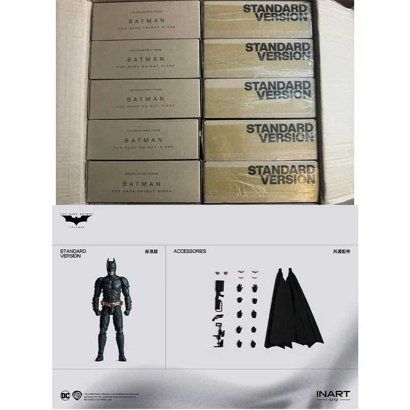 Original Inart 1/12 The Dark Knight Rises Batman Action Figure Hg M0001 Delux Standard Ver Anime Action Collection Figures Model