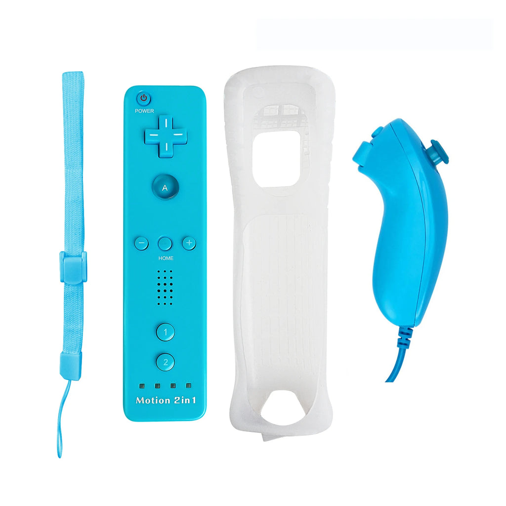 For Nintendo Wii/Wii U Game Controller 2 In 1 Set Wireless Remote Gamepad Motion Plus With Silicone Case Video Game