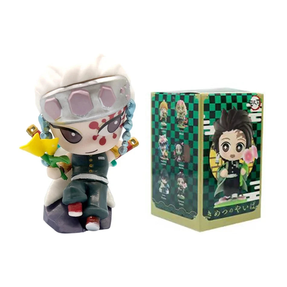 12 Styles Demon Slayer Anime Figure Set Q Version PVC Collectible Model Toy for Kids Adults Anime Fans Gift
