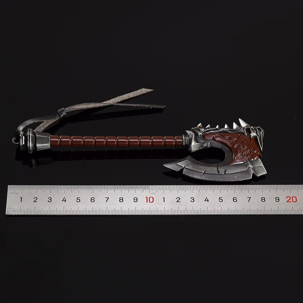 World of Warcraft Оръжие Gorehowl Axe Garrosh Hellscream Игра Периферна 19 см Метално оръжие Модел Самурайски меч Занаяти Подаръчни играчки
