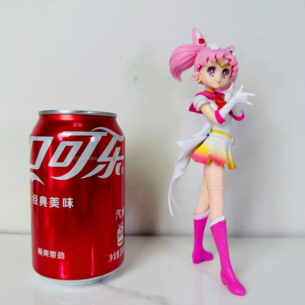 17 см красива пазителка Sailor Moon Cosmos аниме фигурка от филма Glitter Glamours Super Sailor Chibi Moon екшън фигурка играчка подарък