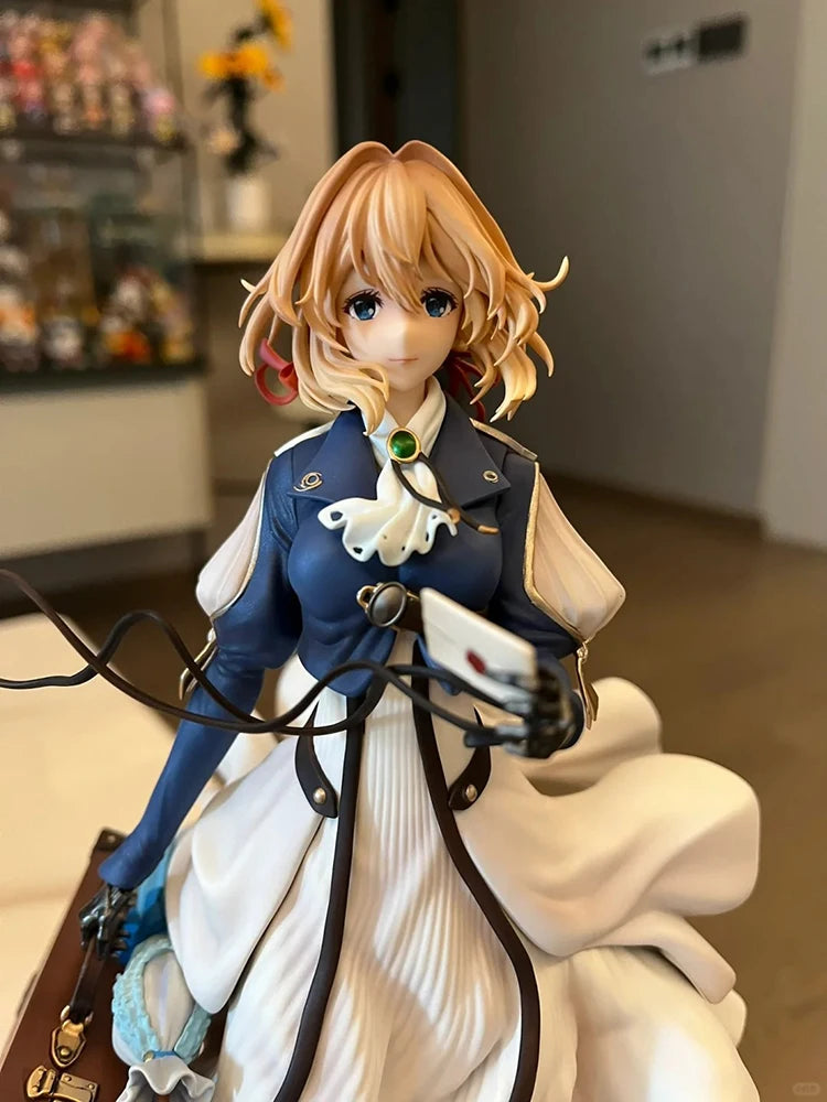 25CM Violet Evergarden Anime Figur Violet Eternal Garden Gk Tide Play Anime Girl Statue Modell Tischdekoration Weihnachtsgeschenk Spielzeug