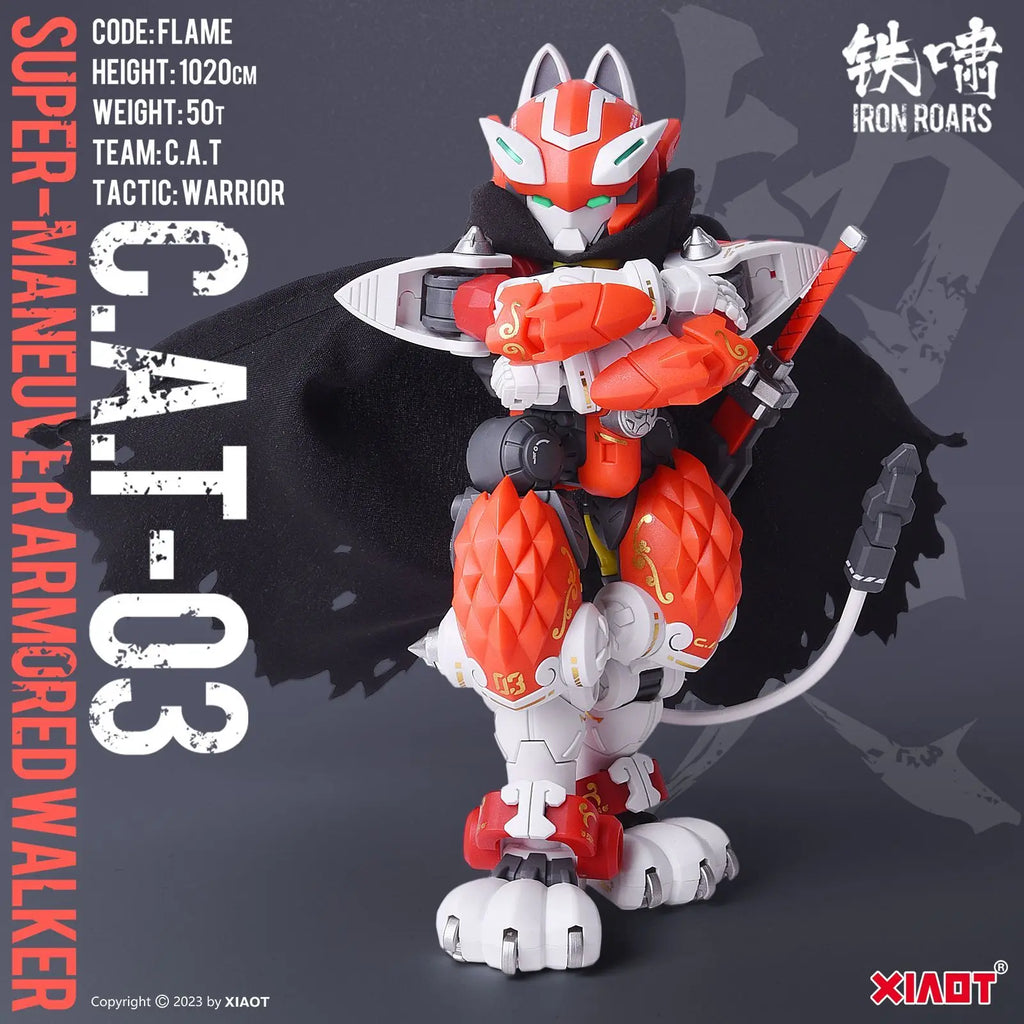 【in Stock】xiaot Iron Roars Cat-01 1/60 Armored Waller Ninja Cat C.a.t-01 02 03 Assemble Action Figure Model Toys