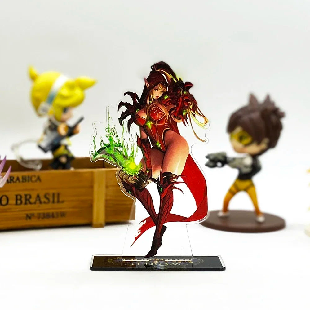 WOW HOS Valeera Sanguinar аниме играчка акрилни фигурки за стоящи декорация на бюро топер за торта