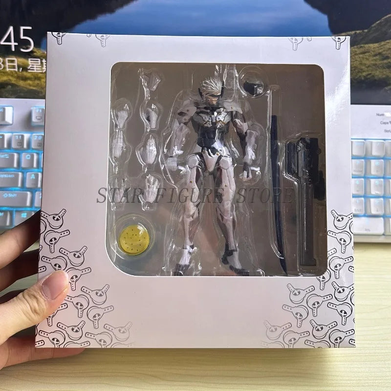 Kaiyodo Metal Gear Solid Raiden Action Figure PVC Movable Collection Revoltech Solid Snake Jack Figurine Model Toy Child's Gifts