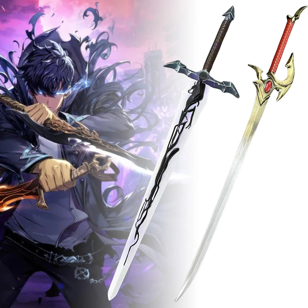 PU Großes Xiaoyu Cheng Katana Schwert Anime Solo Leveling Arise Cosplay Prop Ninja Messer Echte Größe Japanisches Katana Samurai Säbel