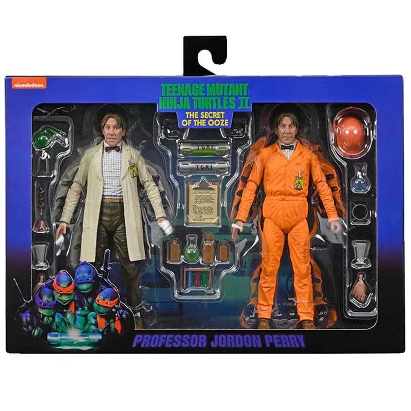 Teenage Mutant Ninja Turtle Professor Jordon Perry Figure NECA 54326 TMNT Action Figuras Collectible Model Ornaments Original